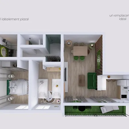 Magic Garden 6 Personnes Parking Prive A 20m Du Rer Apartment *
